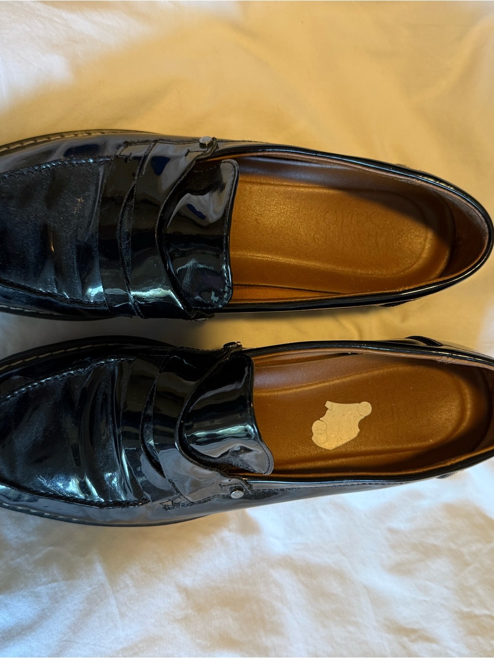 Women’s Black Leather Penny Loafers